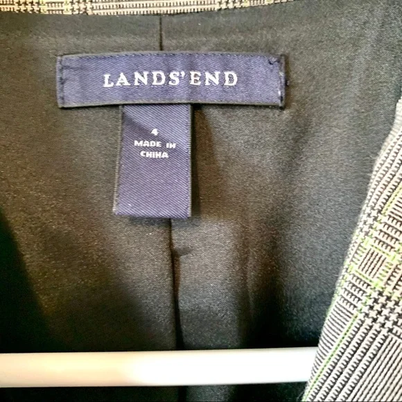 LANDS’ END Single Breasted Plaid Blazer—SZ. 4 - Picture 10 of 14